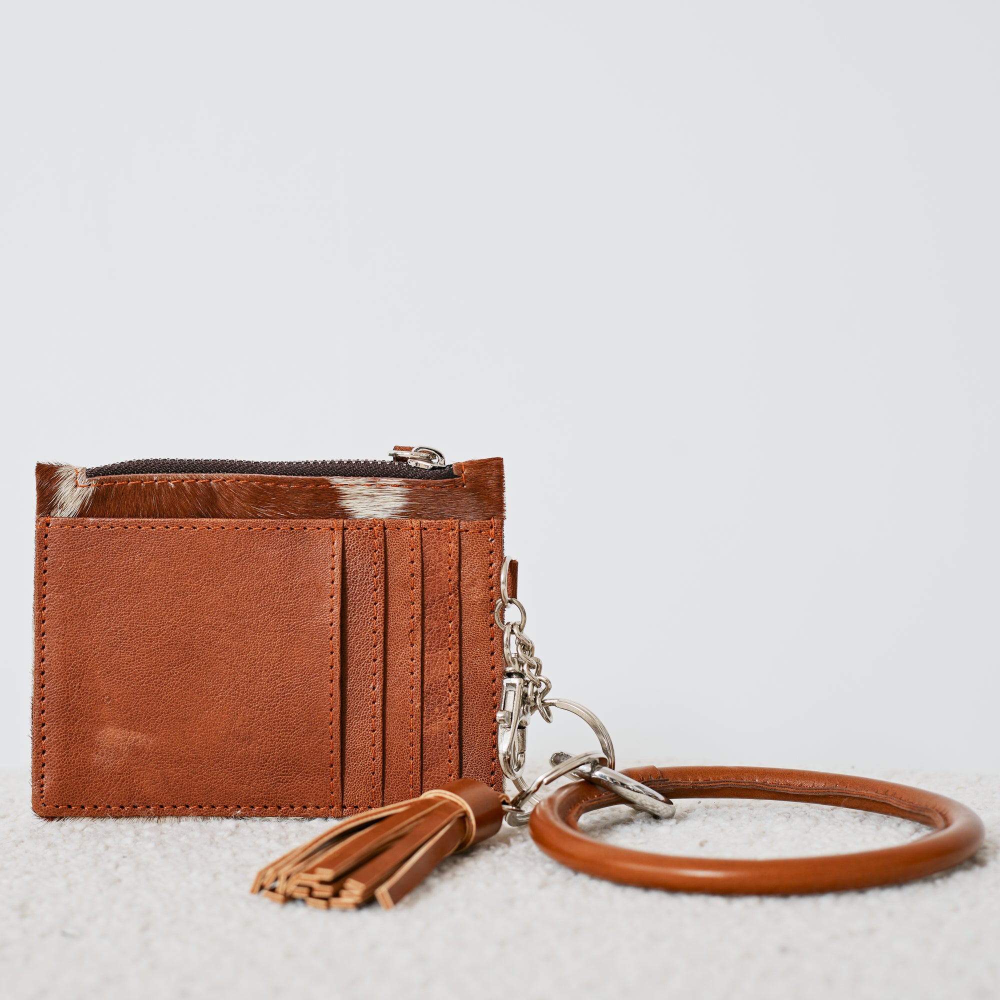 Porte-cartes western avec bracelet porte-clés