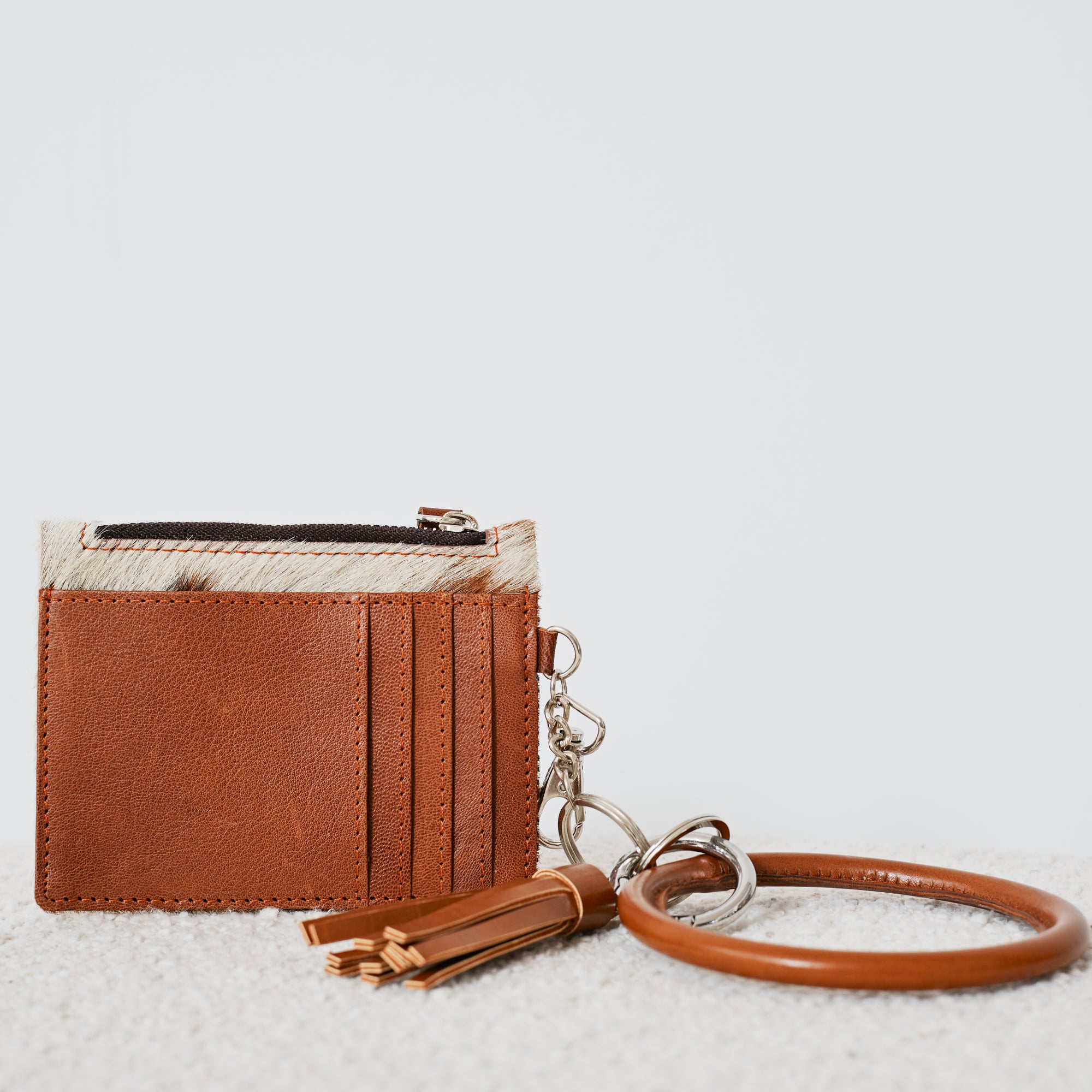 Porte-cartes western avec bracelet porte-clés