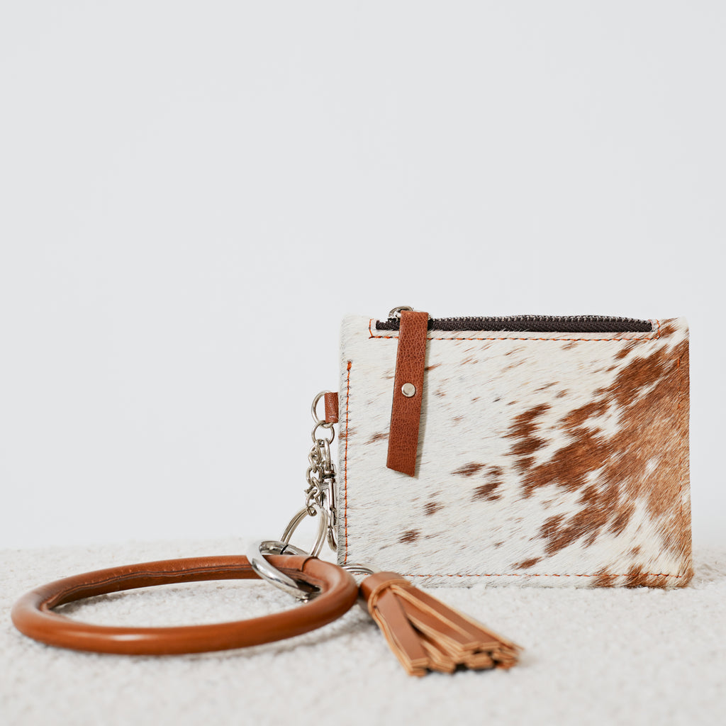 Porte-cartes western avec bracelet porte-clés