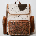 Multifunctional Western Backpack in Real Leather & Hair-on Hide