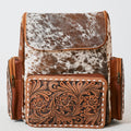 Sac à dos western multifonction en cuir & poil véritable