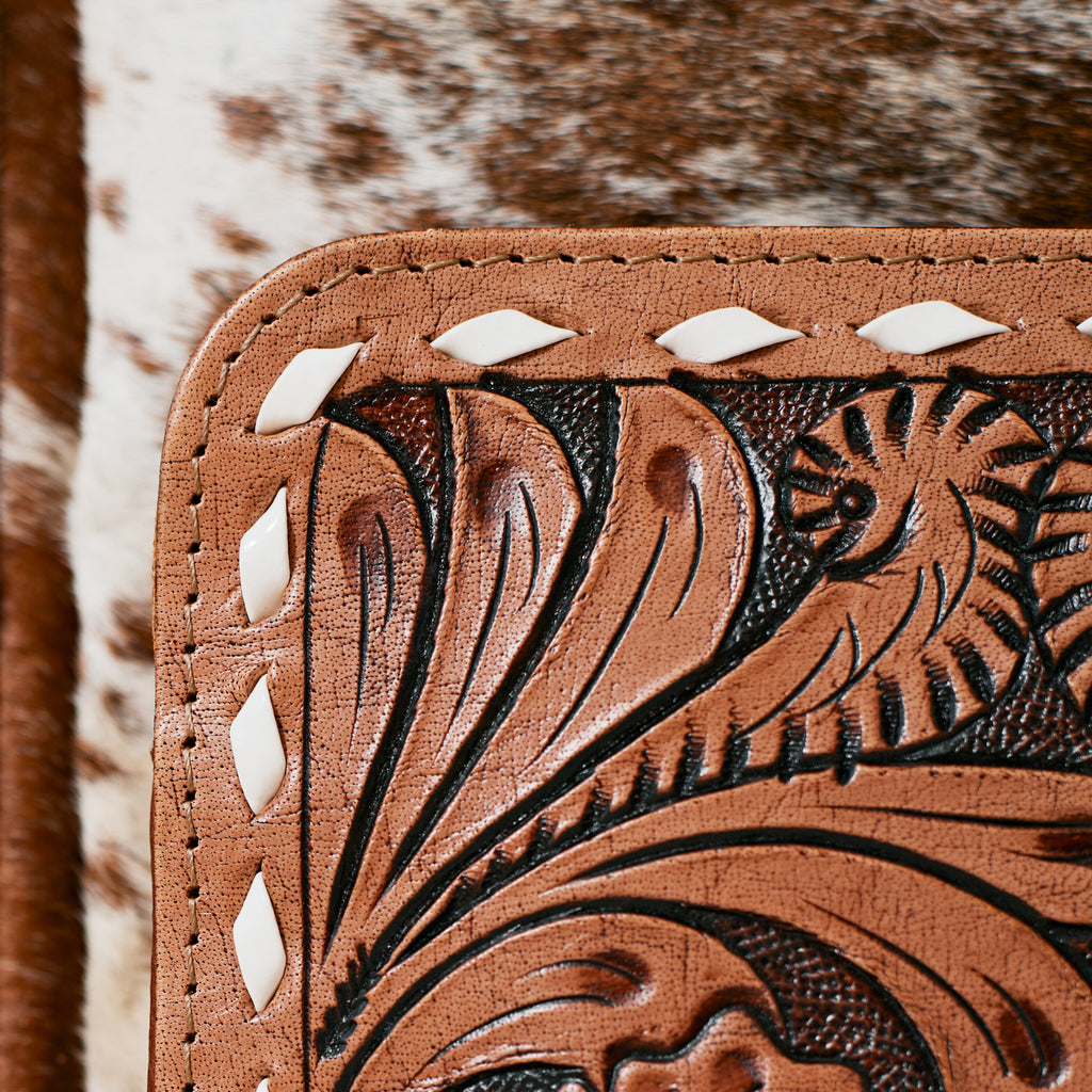 Sac à dos western multifonction en cuir & poil véritable