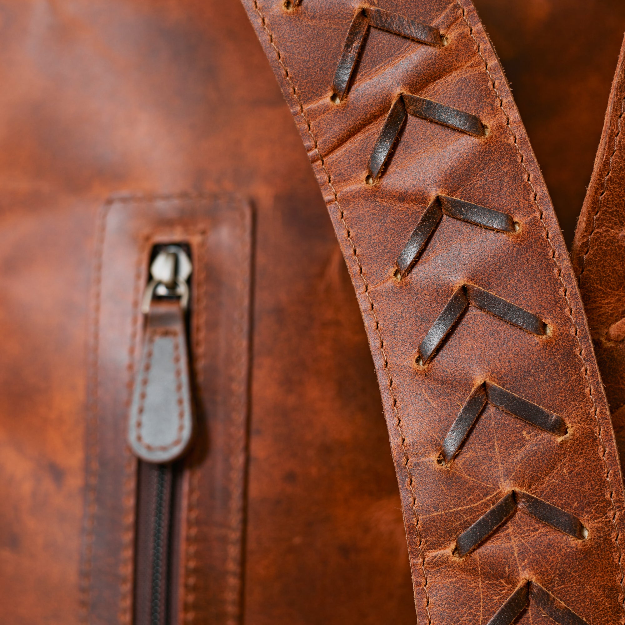 Sac à dos western multifonction en cuir & poil véritable