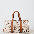Sac duffle western en cuir & poil véritable