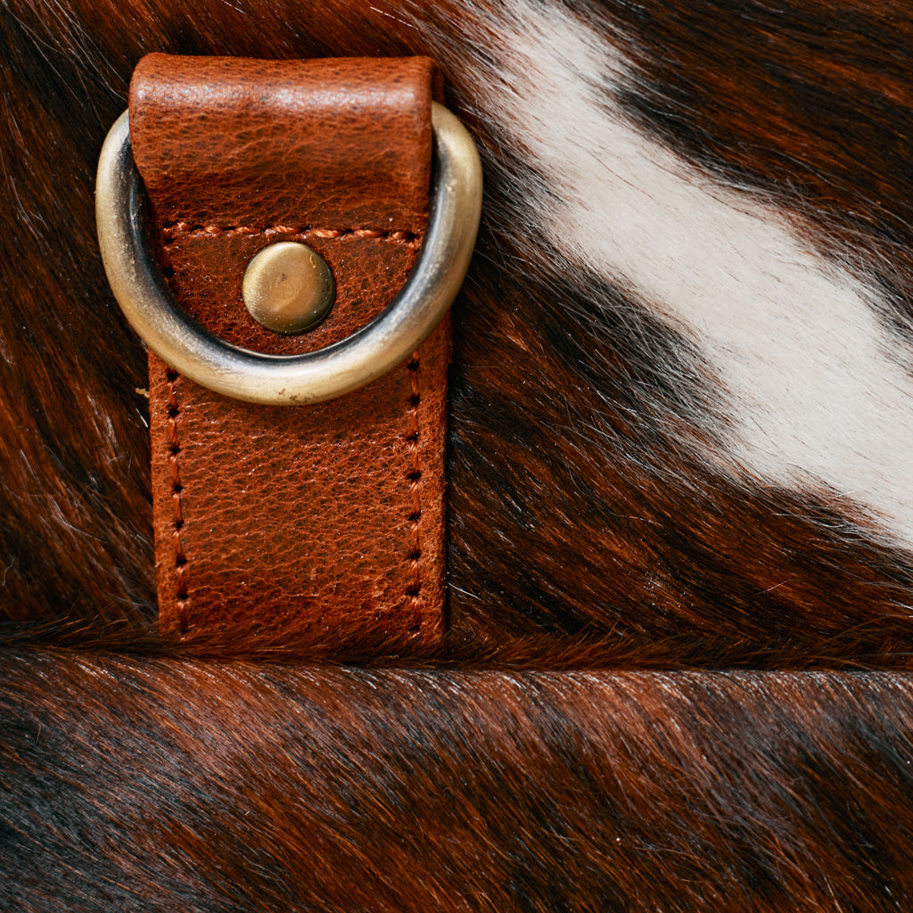 Sac duffle western en cuir & poil véritable