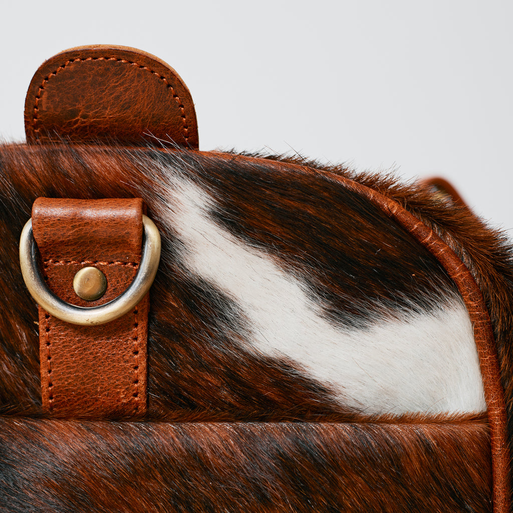 Sac duffle western en cuir & poil véritable