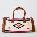 Sac duffle western Aztec crème & rose
