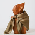 Foulard western satiné kaki