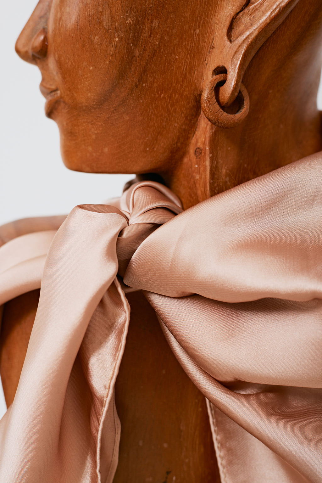 Foulard western satiné champagne