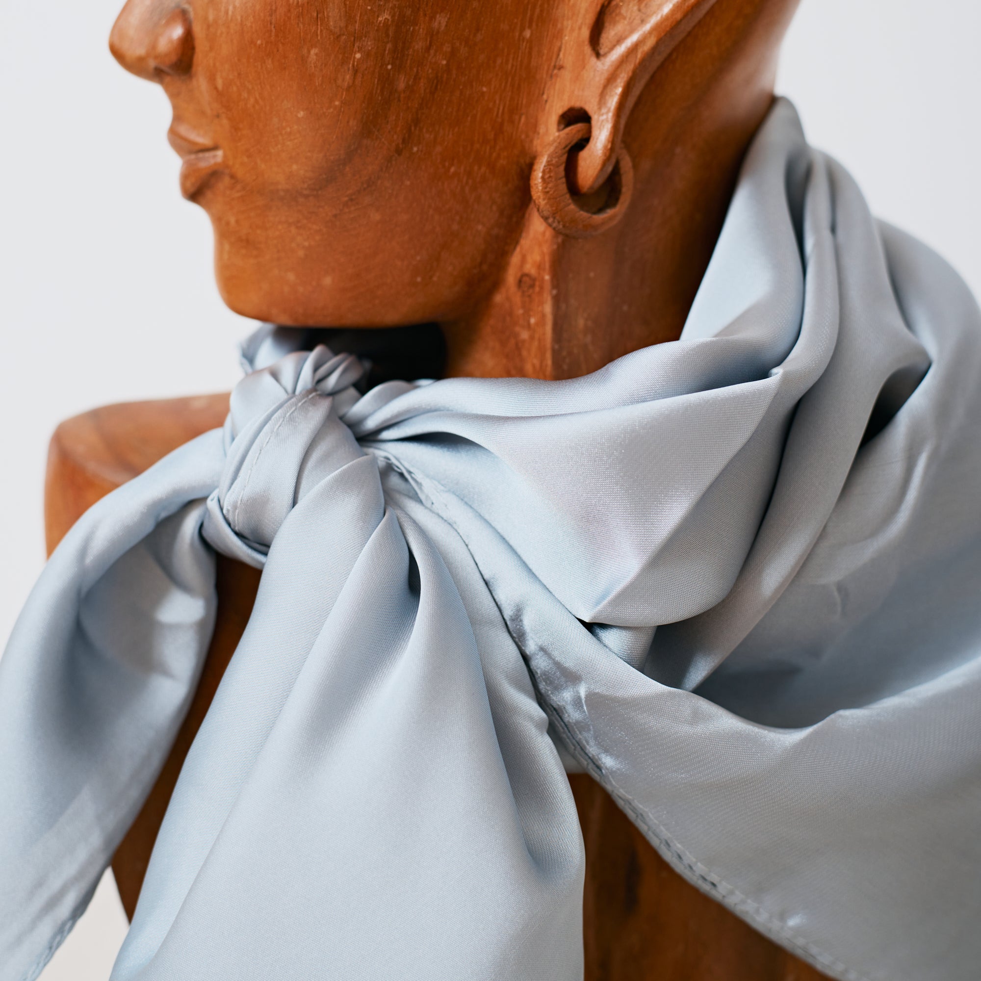 Foulard western satiné gris