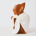 Foulard western satiné blanc