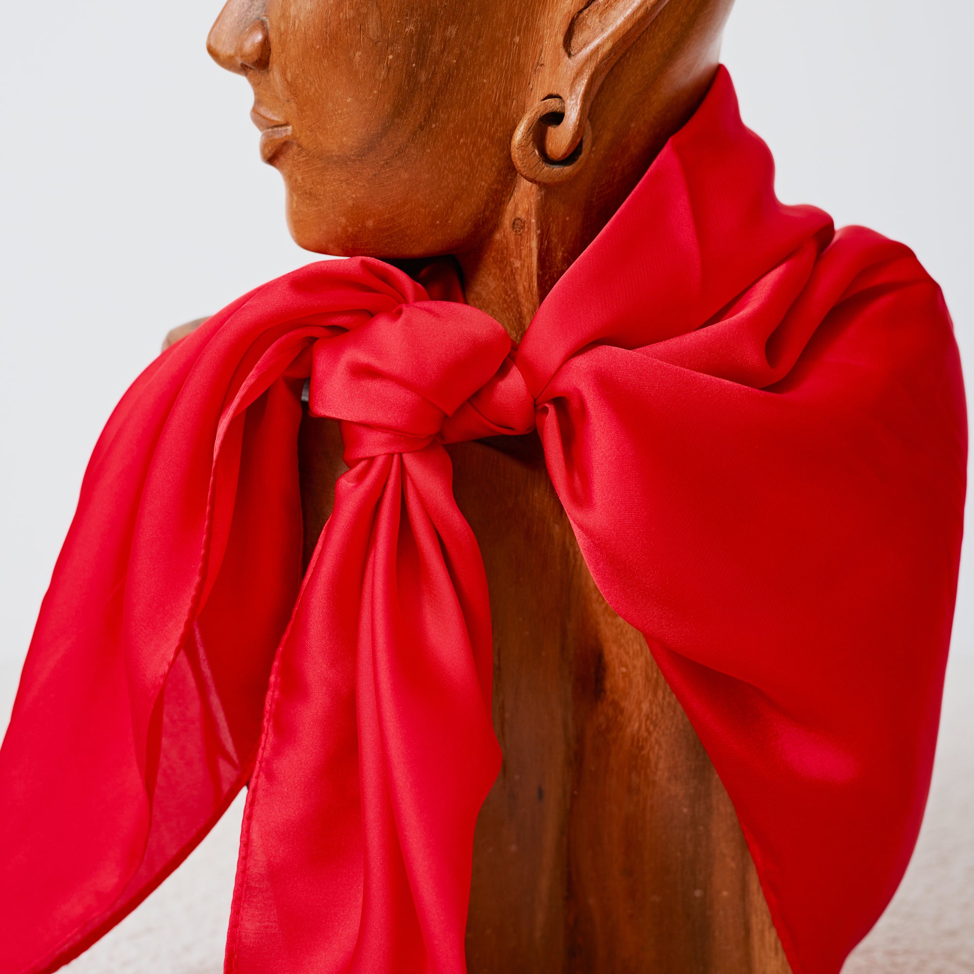 Foulard western satiné rouge