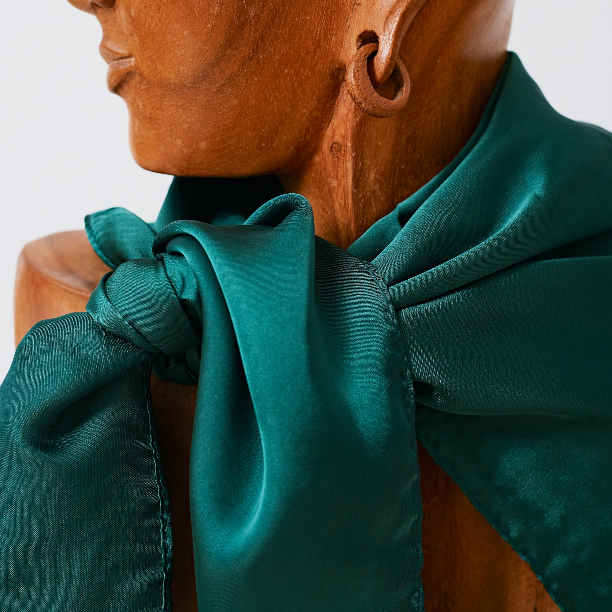 Foulard western satiné emeraude