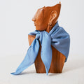 Foulard western satiné bleu