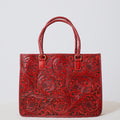 Sac à main western floral embossé