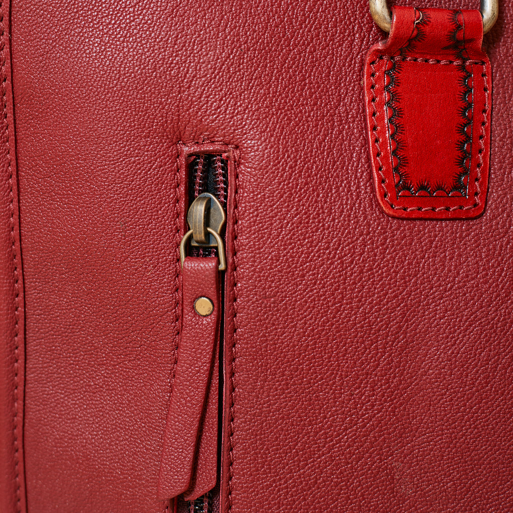 Sac à main western floral embossé