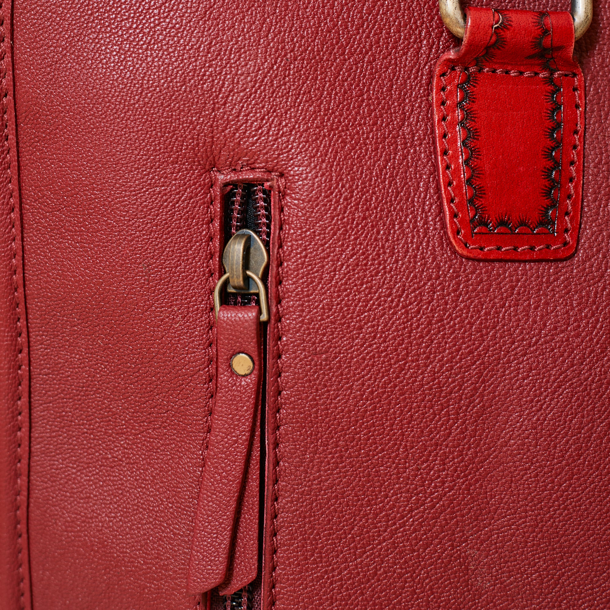 Sac à main western floral embossé