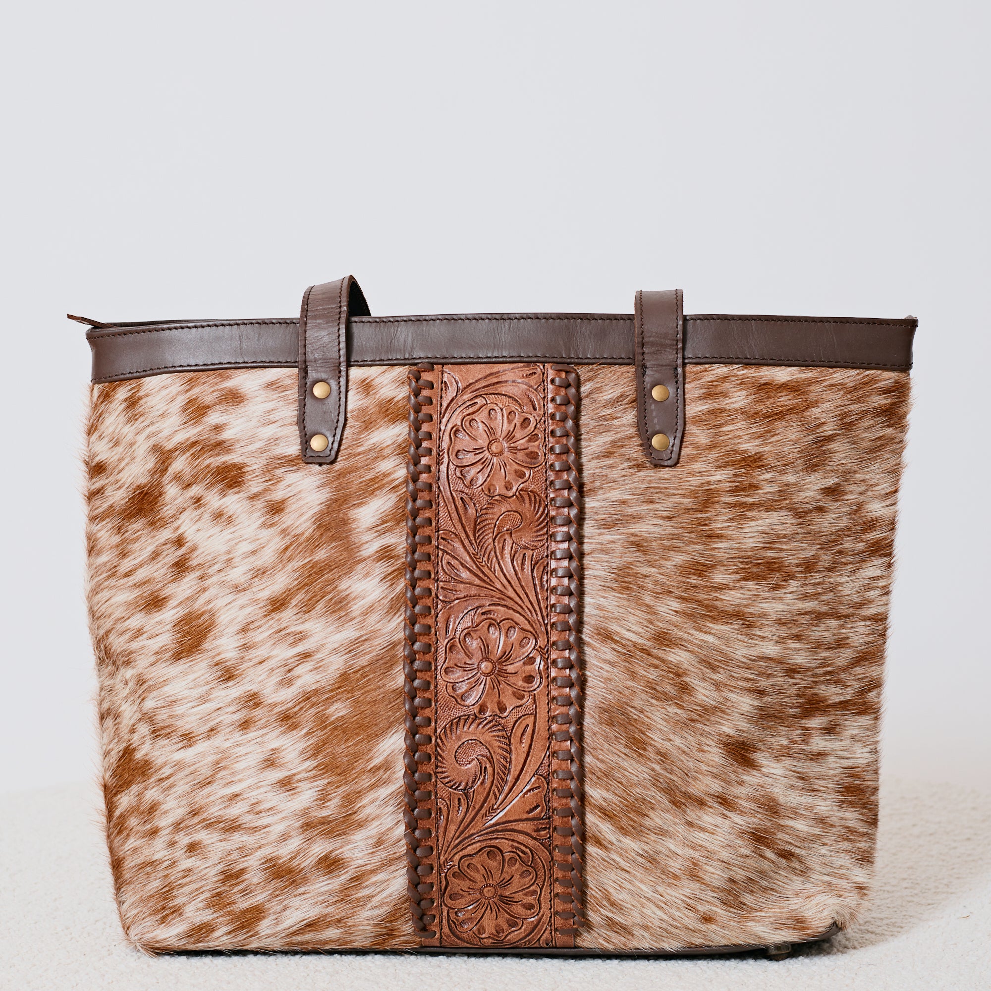 Sac à main western en poil embossé