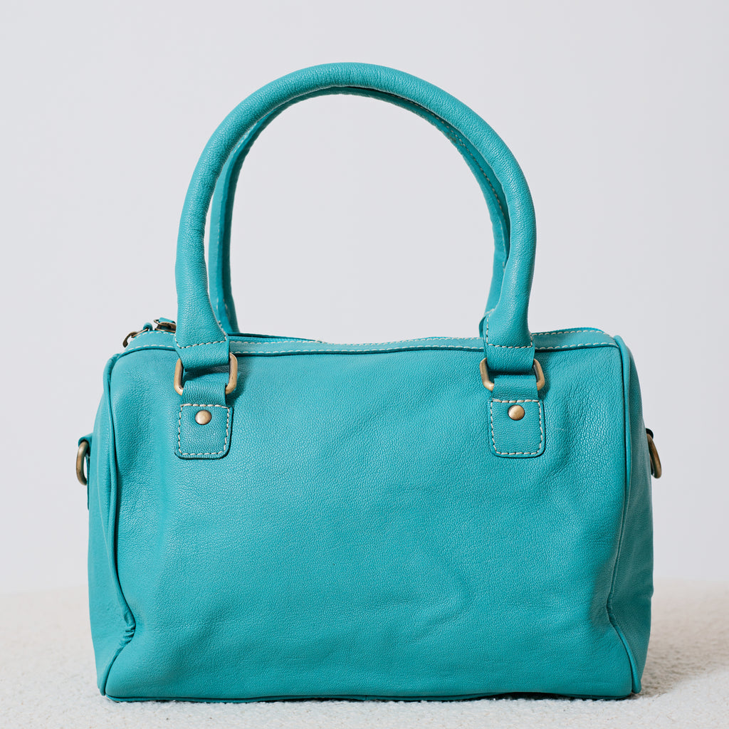 Sac à main western turquoise à franges