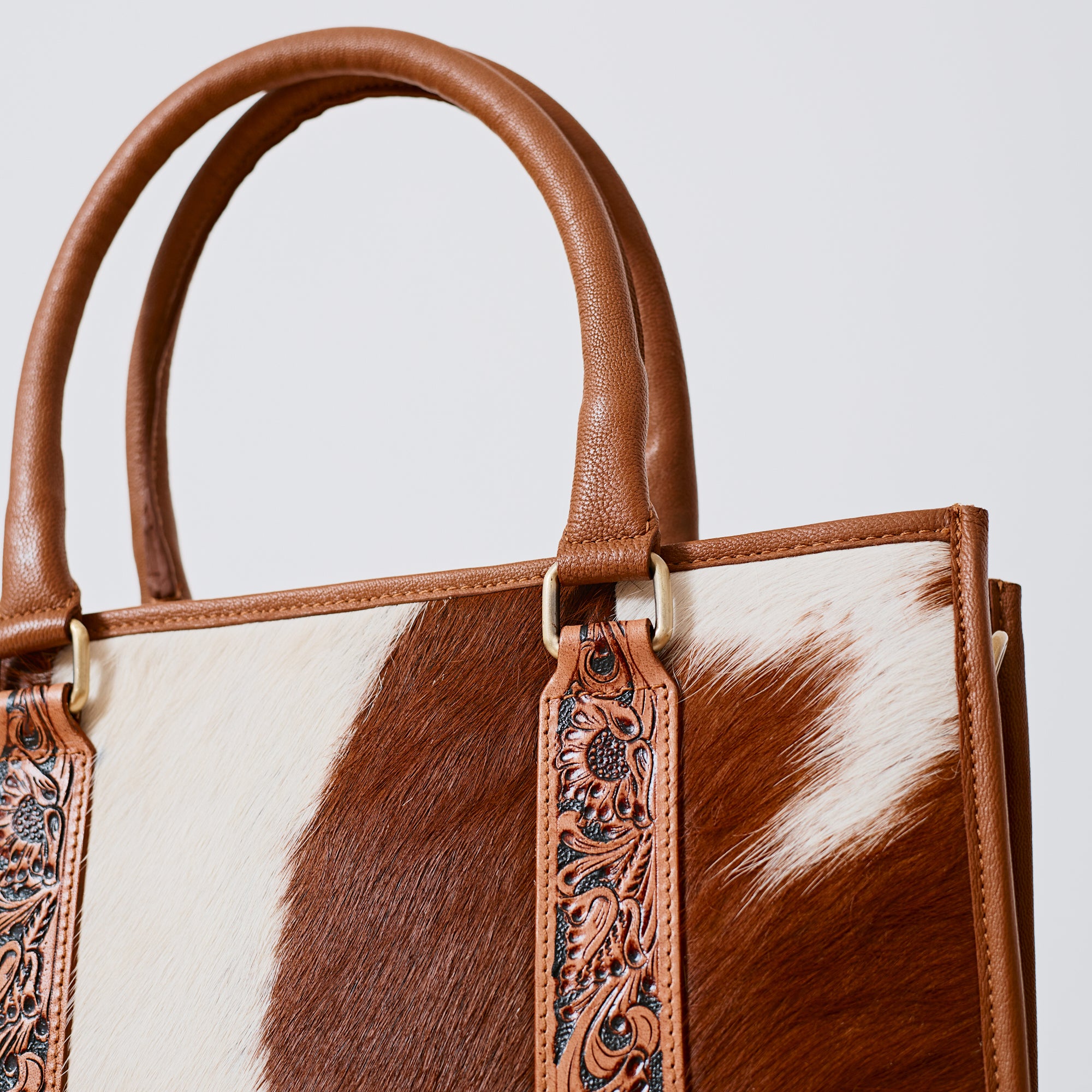 Sac à main western en poil de vache