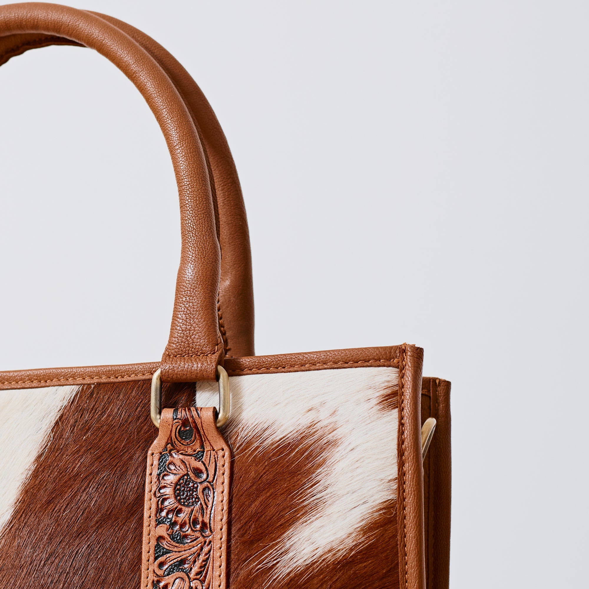 Sac à main western en poil de vache
