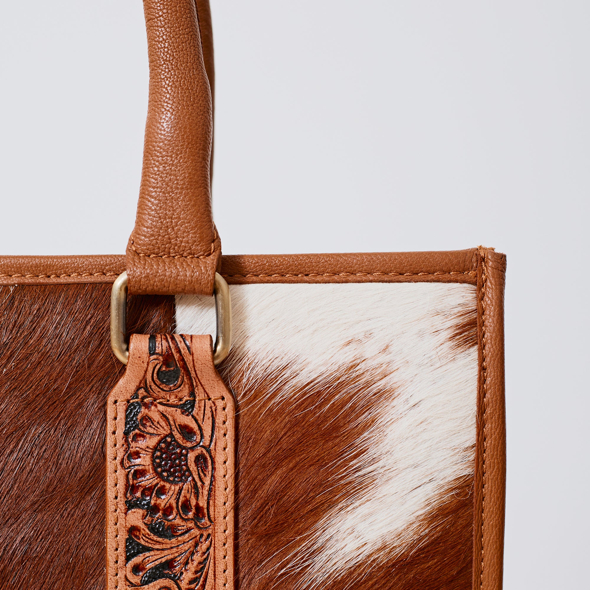 Sac à main western en poil de vache