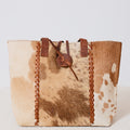 Sac à main western en poil de vache tressé