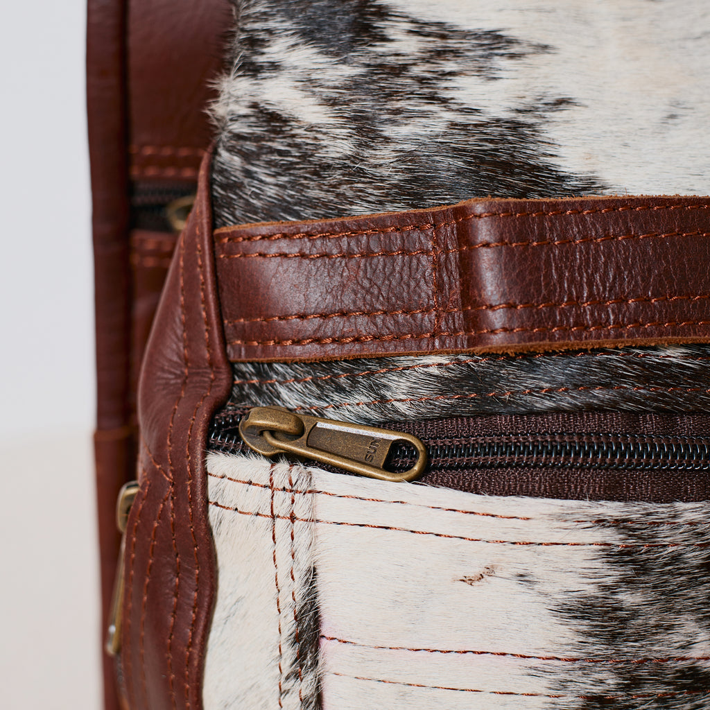 Sac à dos western en poil de vache