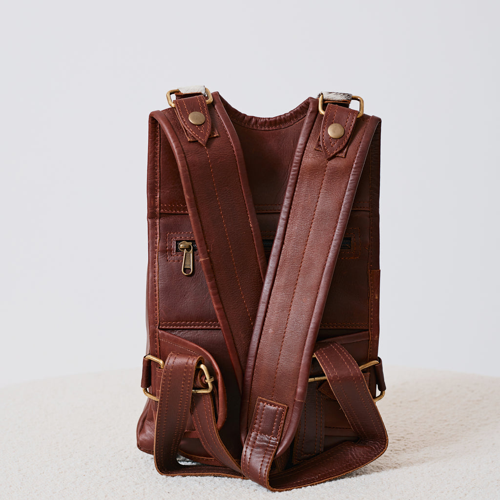 Sac à dos western en poil de vache