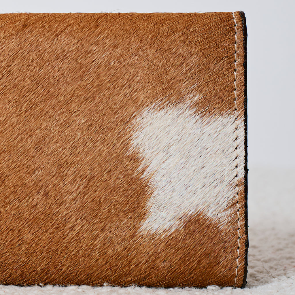 Western Wallet in Genuine Leather and Cowhide – Classic Tooled