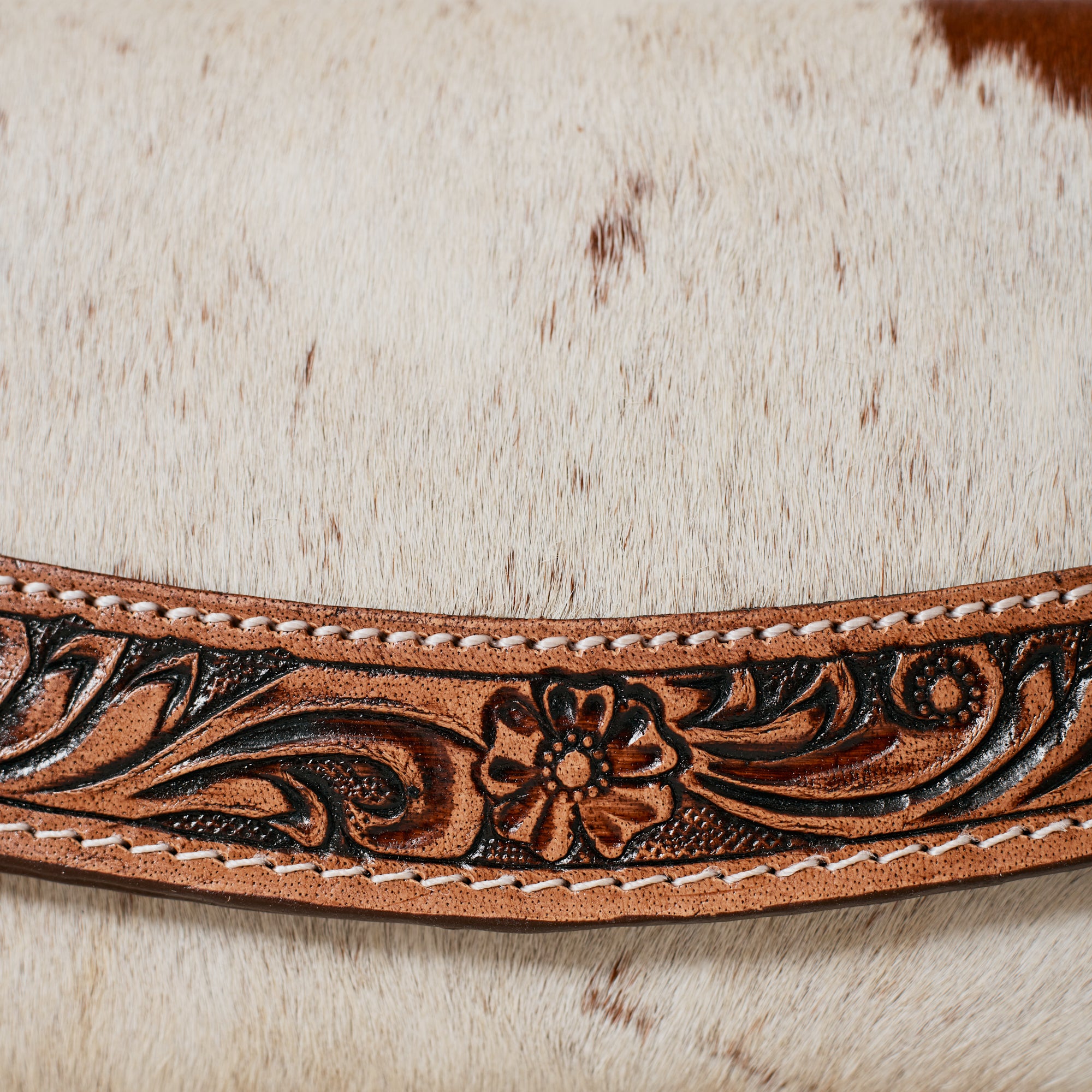 Portefeuille Western en cuir véritable et peau de vache – Cowhide Floral