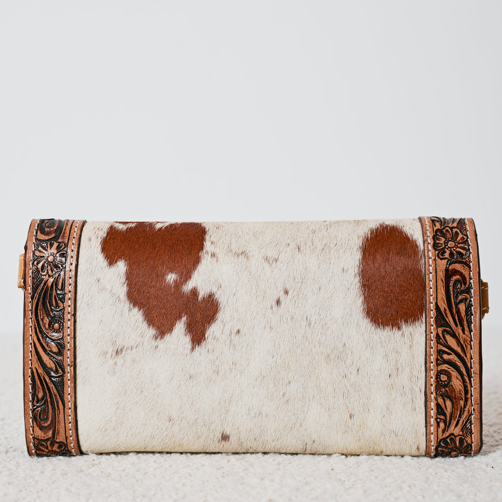 Genuine Leather and Cowhide Western Wallet – Cowhide Floral