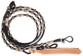 Rênes Romal en cuir brut tressé
