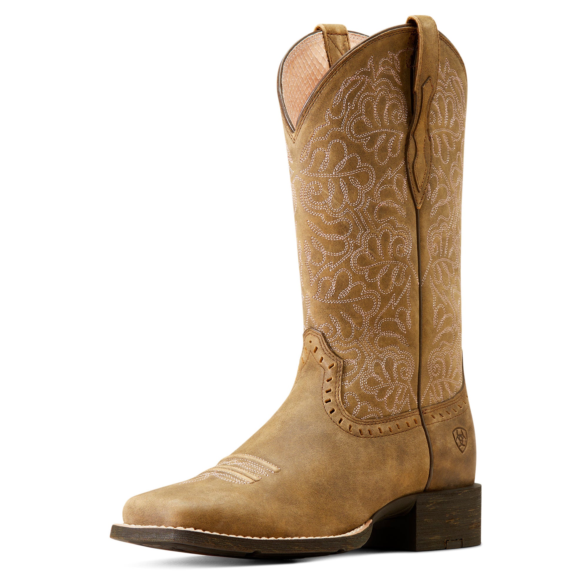 Ariat Round Up Remuda Femme – Brown Bomber (Botte Western Bout Carré Large)