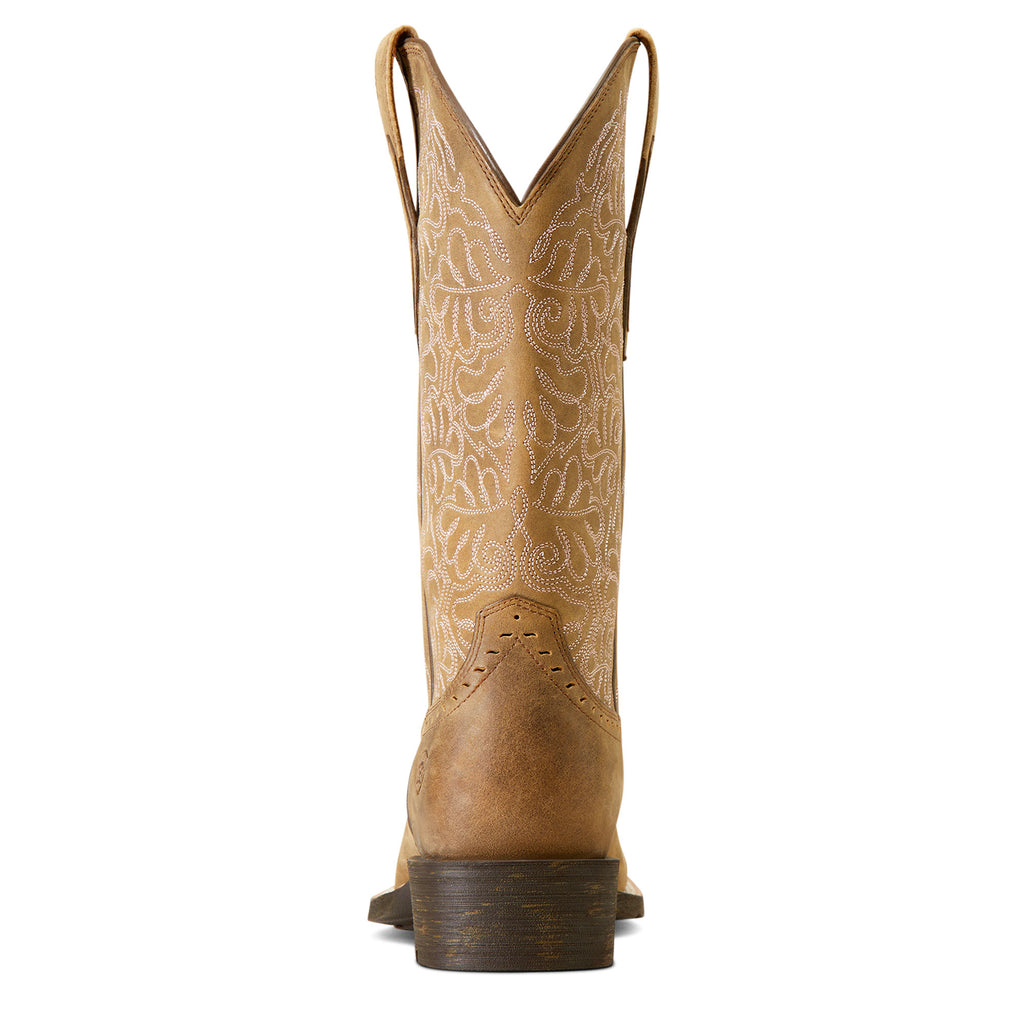 Ariat Round Up Remuda Femme – Brown Bomber (Botte Western Bout Carré Large)