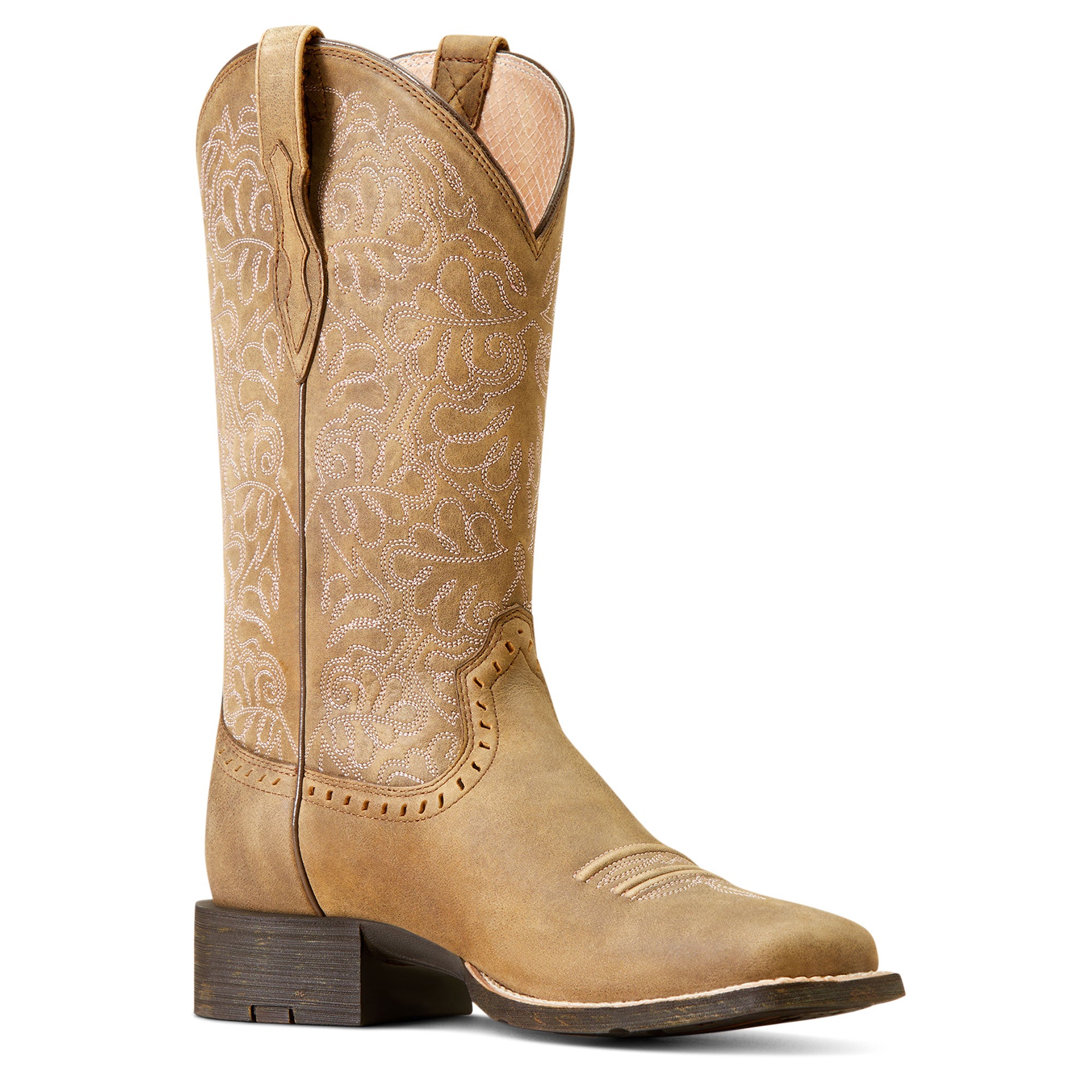 Ariat Round Up Remuda Femme – Brown Bomber (Botte Western Bout Carré Large)
