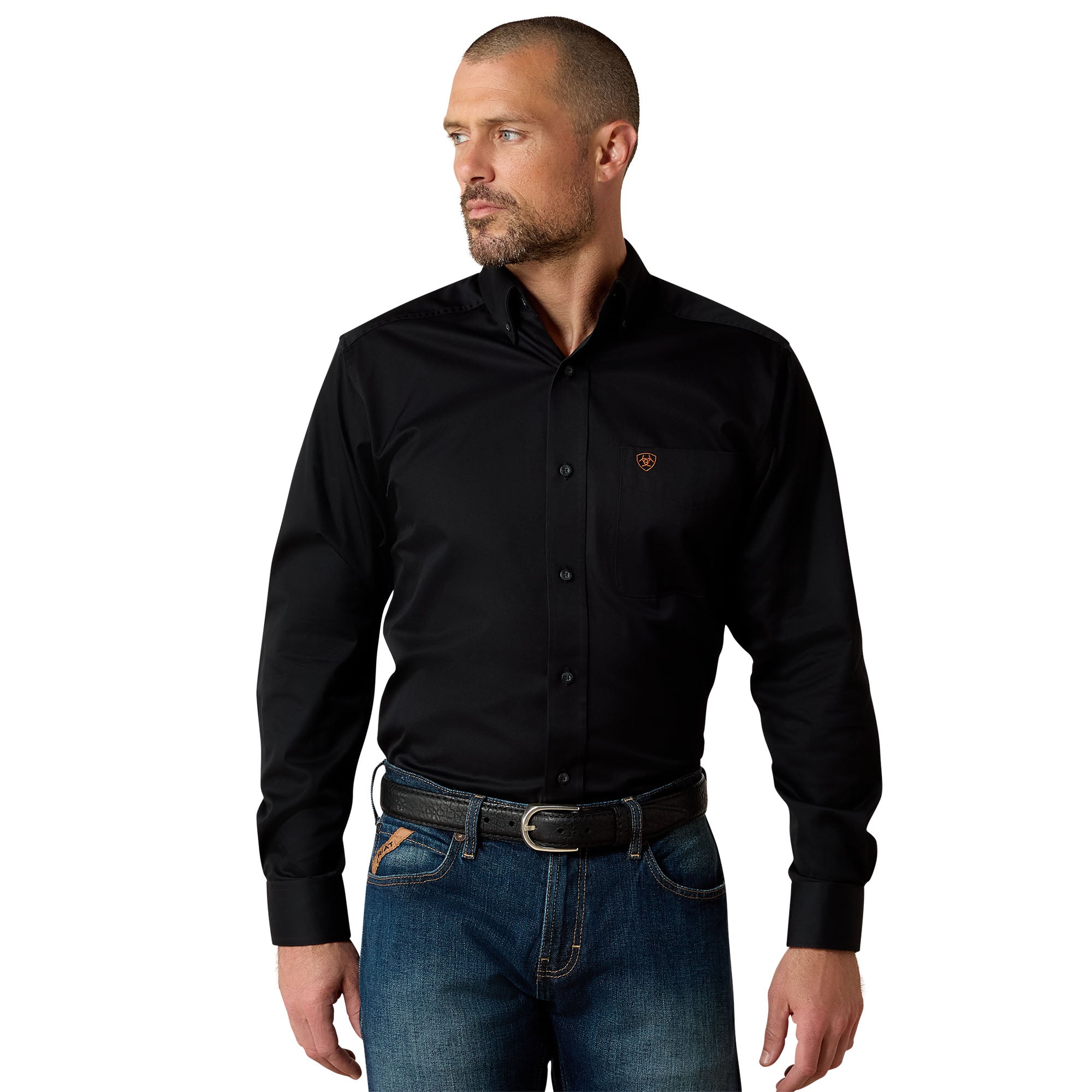 Chemise Twill Classique Noire
