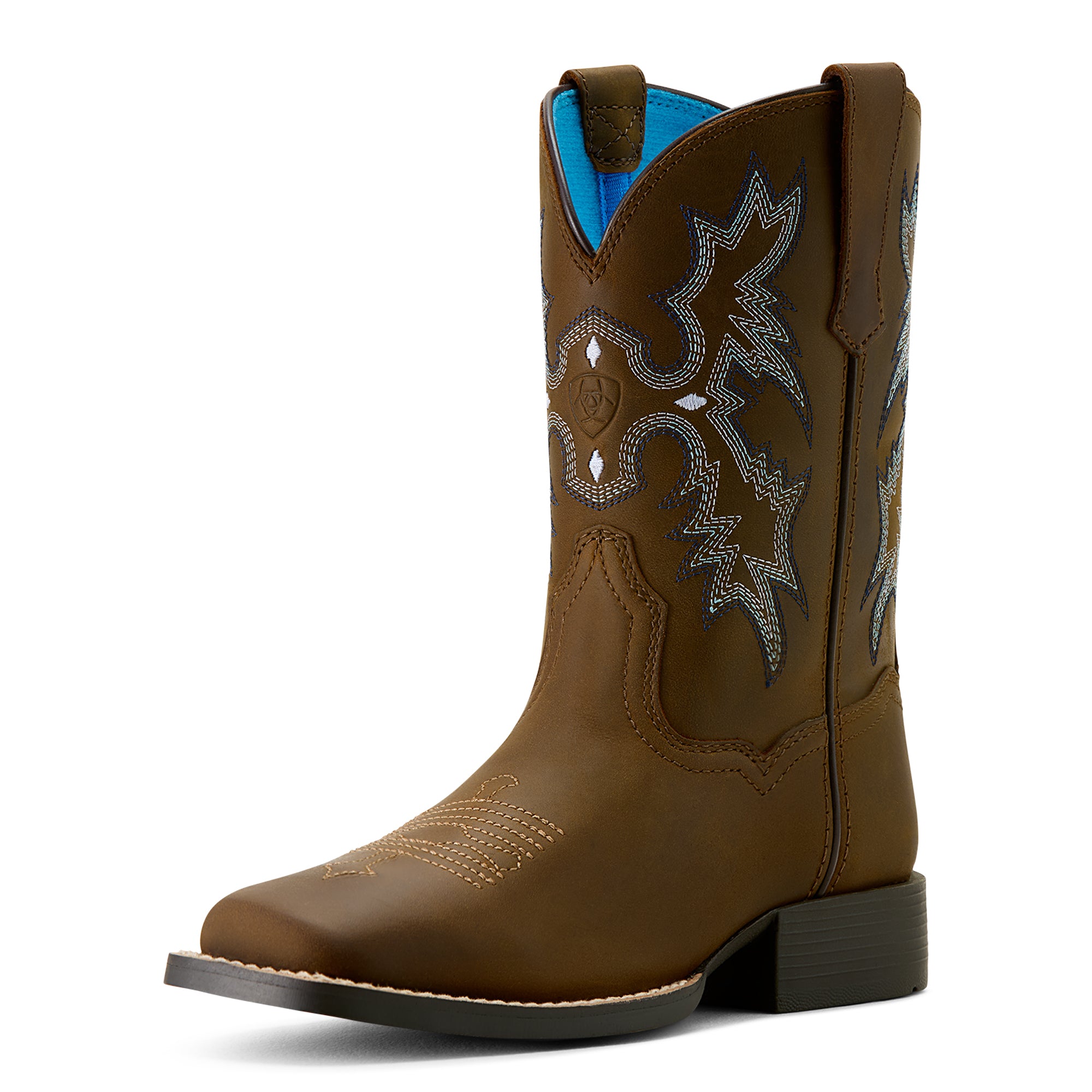 Botte Ariat Enfant – Tombstone Distressed Brown (Bout carré large)