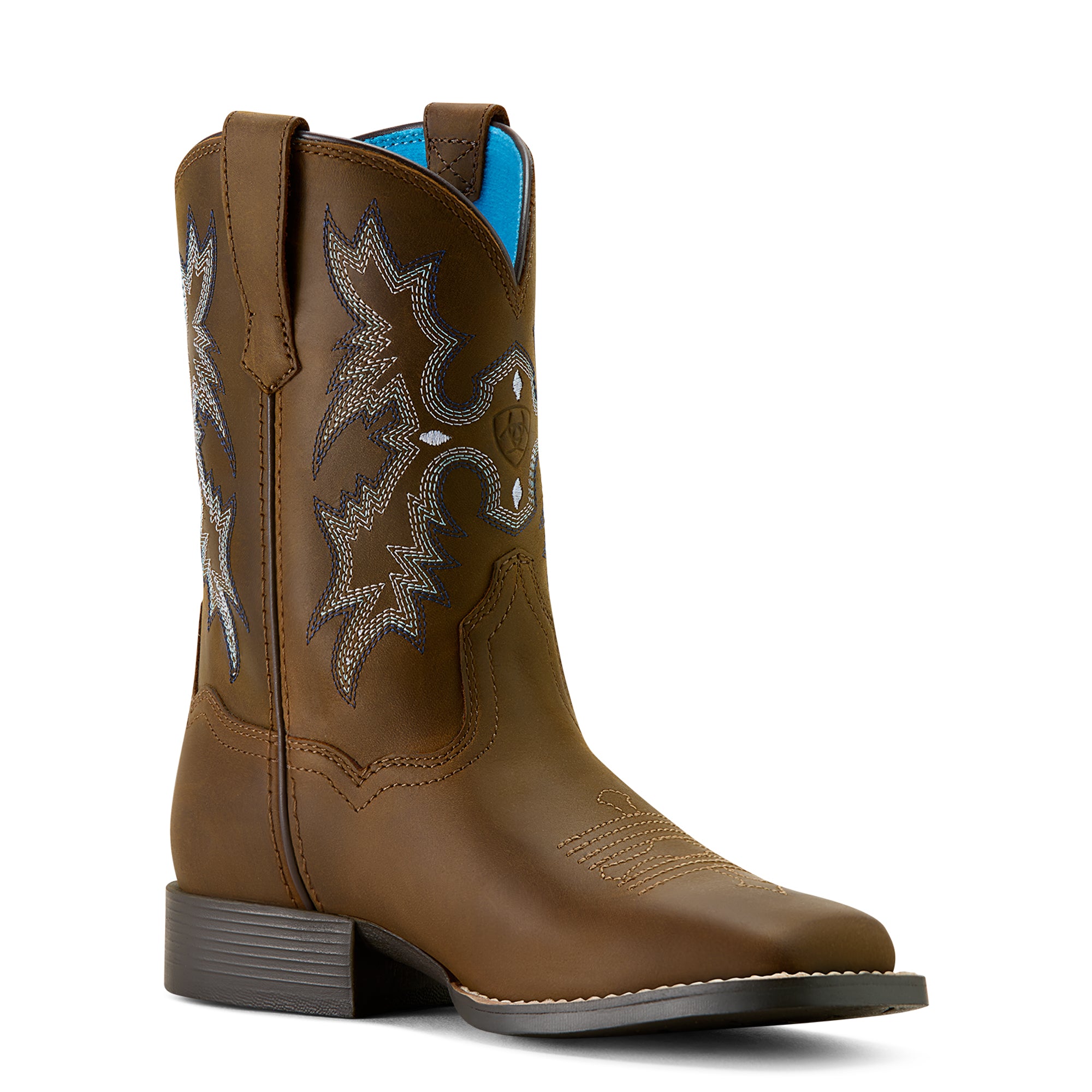 Botte Ariat Enfant – Tombstone Distressed Brown (Bout carré large)