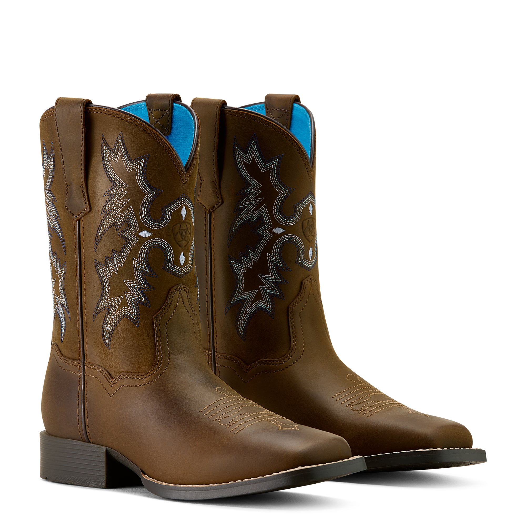 Botte Ariat Enfant – Tombstone Distressed Brown (Bout carré large)