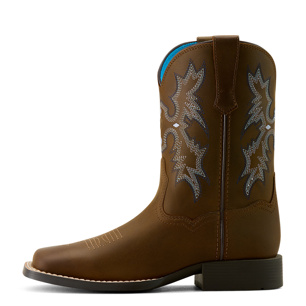Botte Ariat Enfant – Tombstone Distressed Brown (Bout carré large)