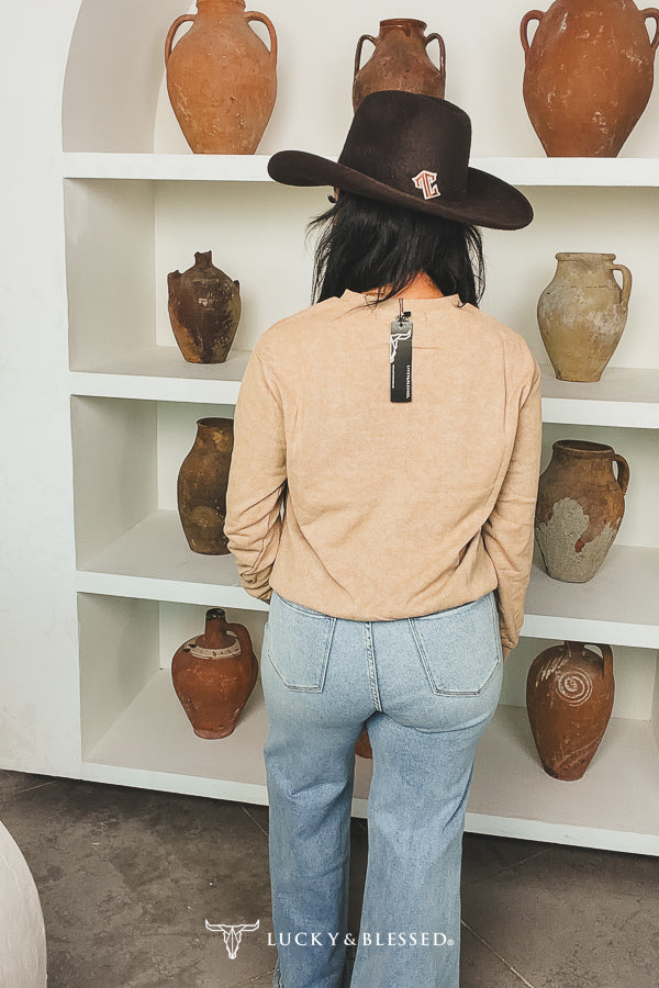 Crewneck beige botte cowboy