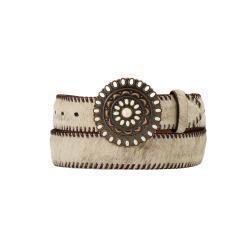Ceinture Calf Hair Whip Stitch
