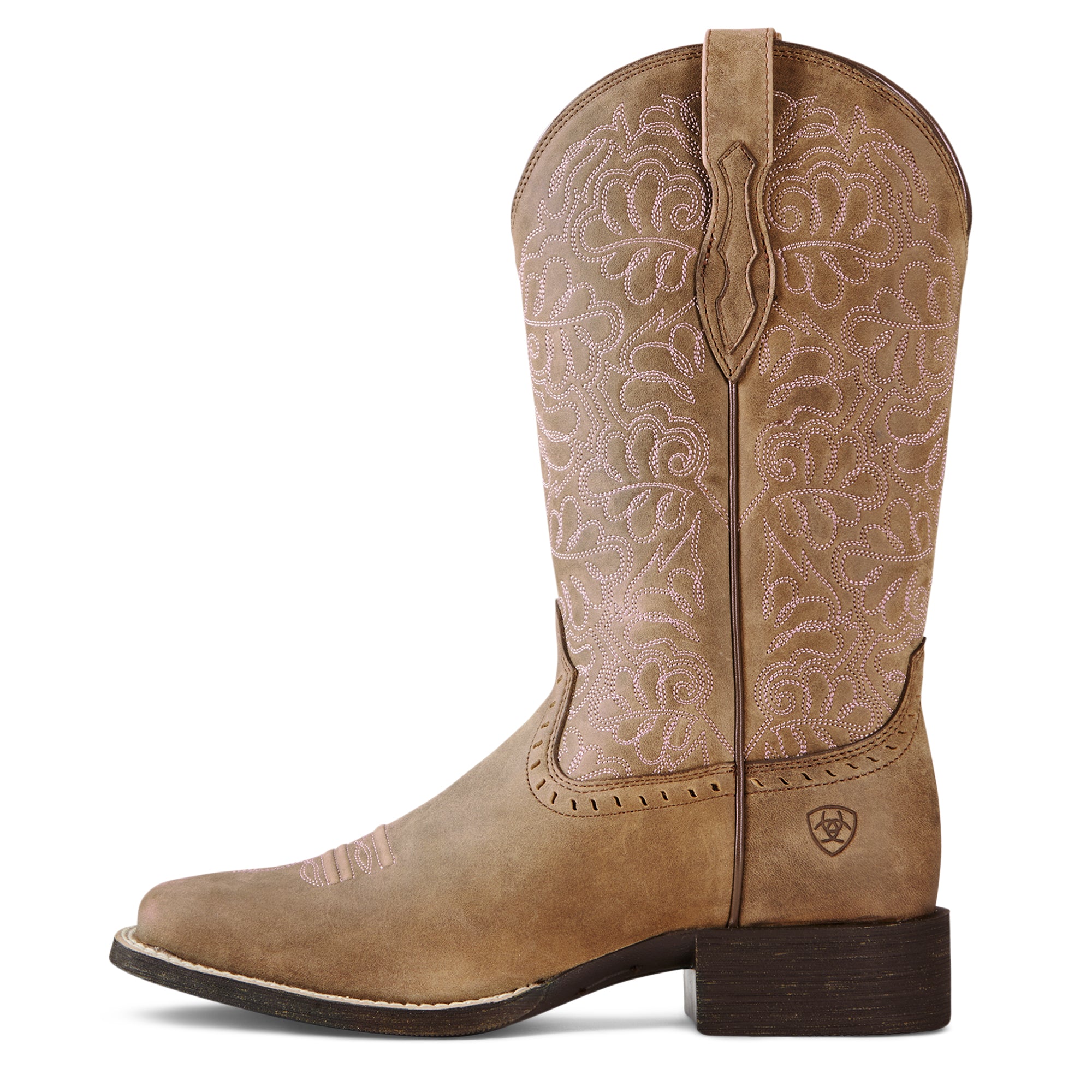 Ariat Round Up Remuda Femme – Brown Bomber (Botte Western Bout Carré Large)