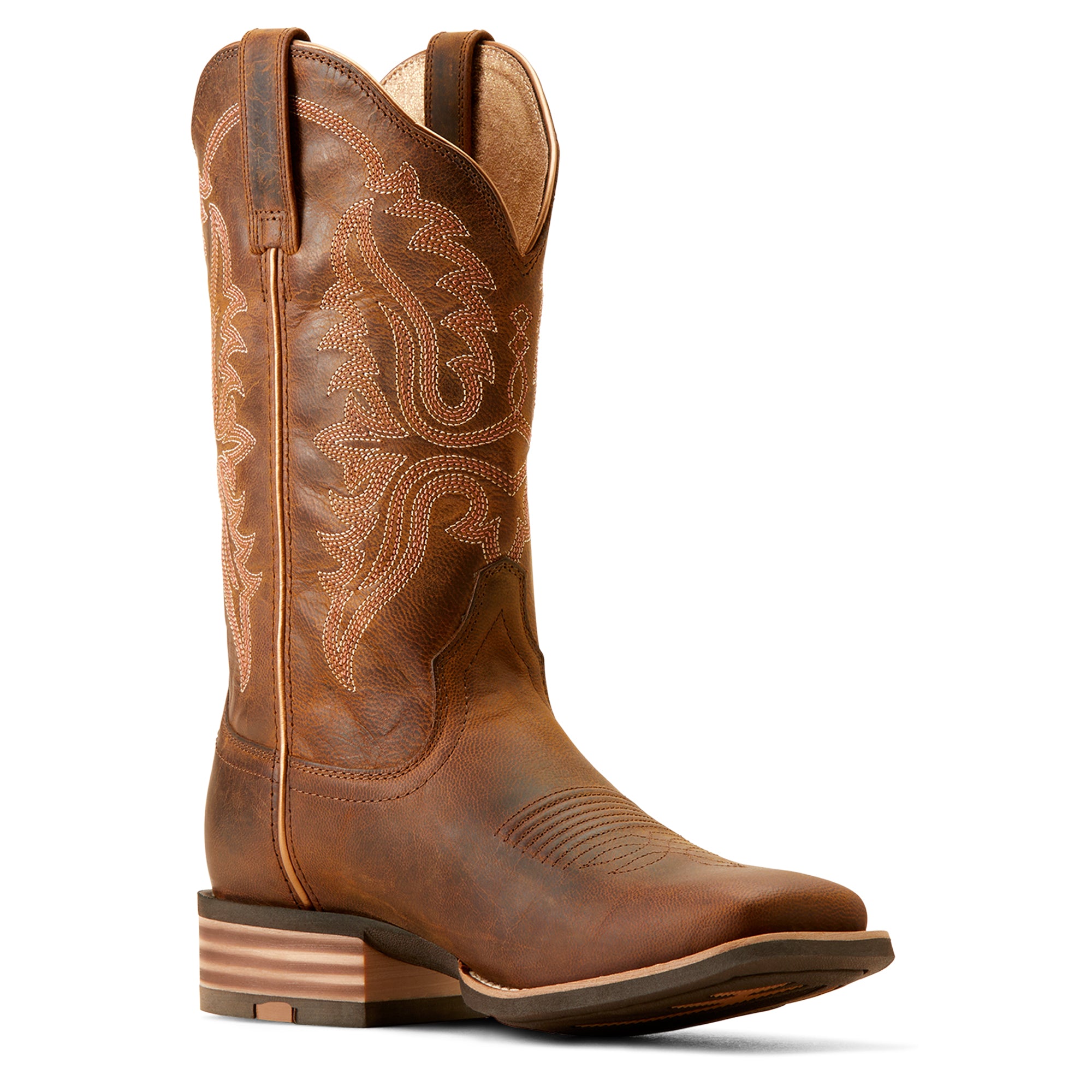 Ariat Olena Femme – Sassy Brown (Botte Western Bout Carré Large)