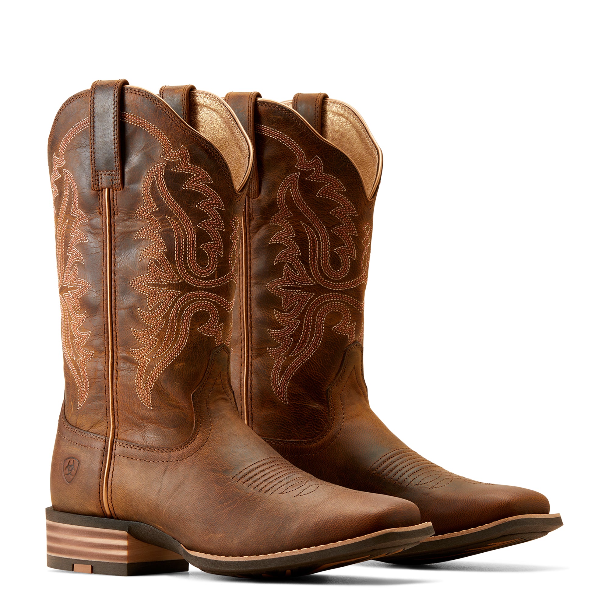 Ariat Olena Femme – Sassy Brown (Botte Western Bout Carré Large)