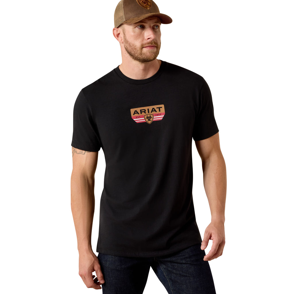 T-shirt Ariat Homme – Highland Sundowner Classic Fit Black