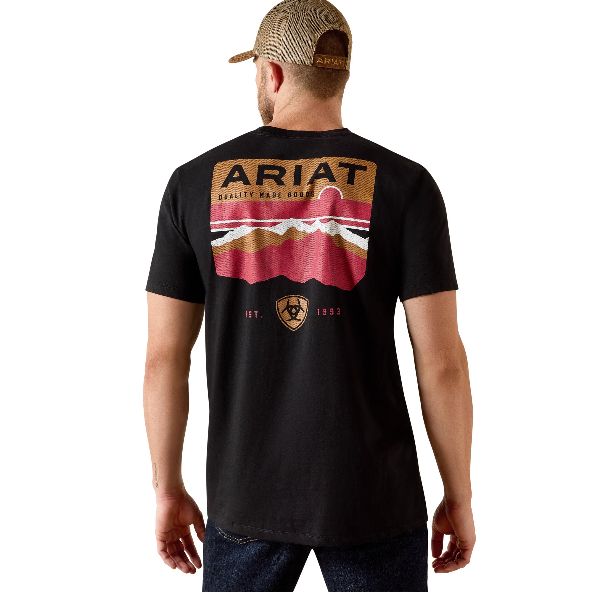 T-shirt Ariat Homme – Highland Sundowner Classic Fit Black