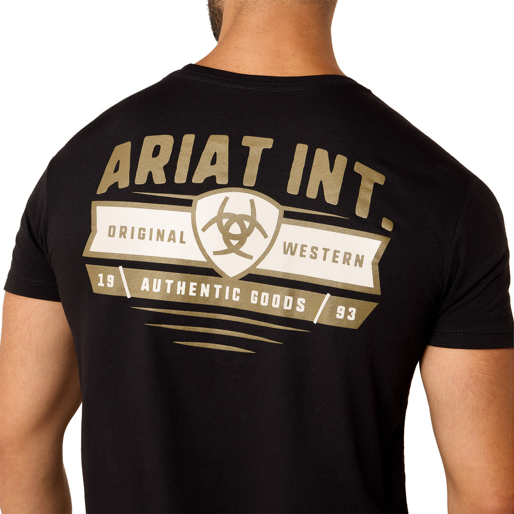 T-shirt Ariat Banner Badge - Homme - Black