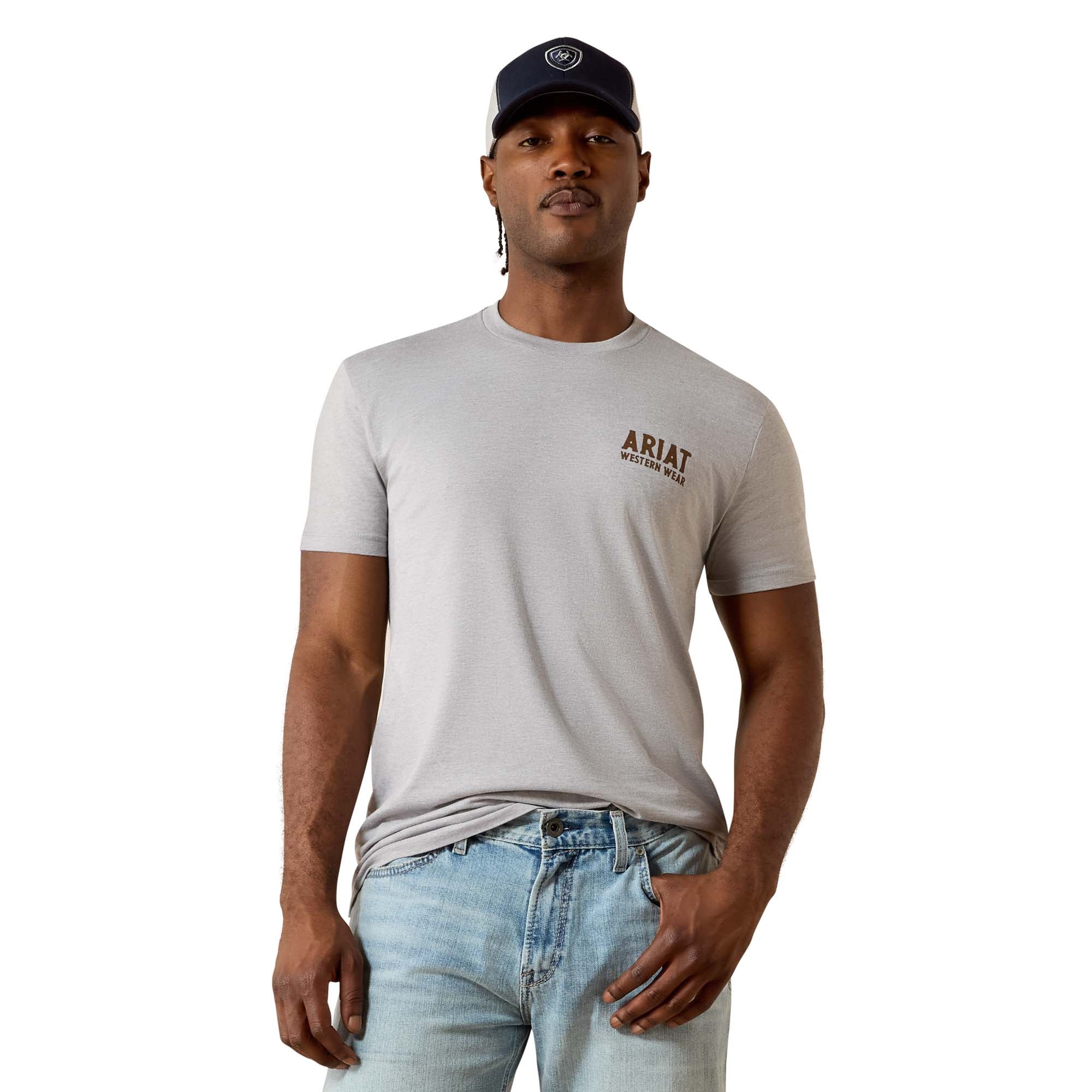 T-shirt Ariat Outline Shop - Homme - Pewter